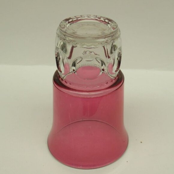 Indiana Glass Ruby Flashed KINGS CROWN 5 1/2 Inch High Flat Ice Tea Tumbler - Picture 4 of 4